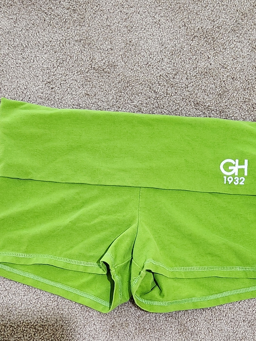 Gilly Hicks Neon Lime Low-Rise Yoga Shorts - Offers Welcomed